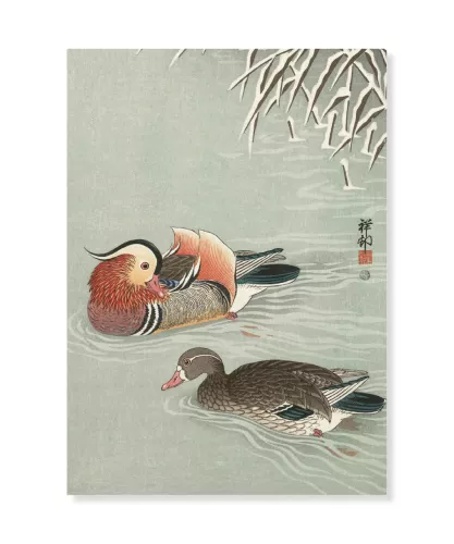 Mandarin Ducks, Ohara Koson, Greeting Card