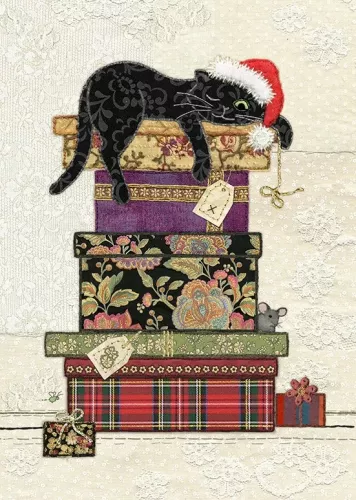 Cat Presents, Greeting Card