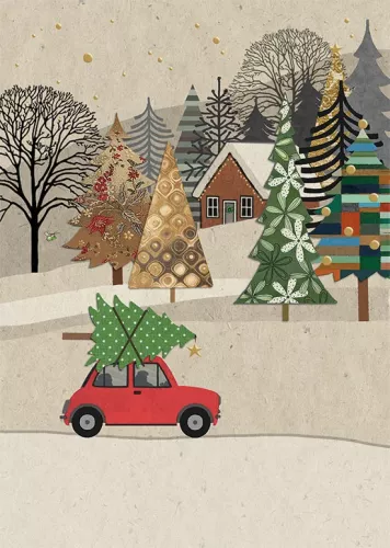 Tree Car, Greeting Card