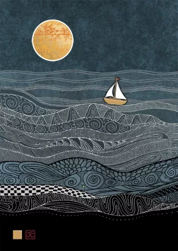 Sea Boat, Greeting Card