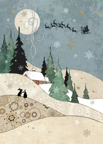 Winter Cottage, Greeting Card