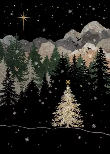 Mountain Tree, Greeting Card
