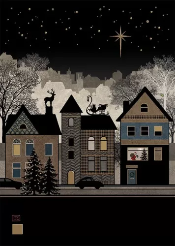 Santa's Visit, Greeting Card