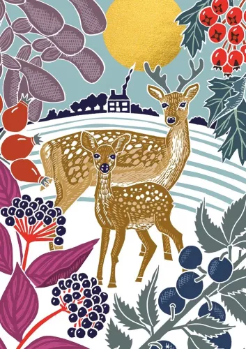 CHRISTMAS DEER, Greeting Card