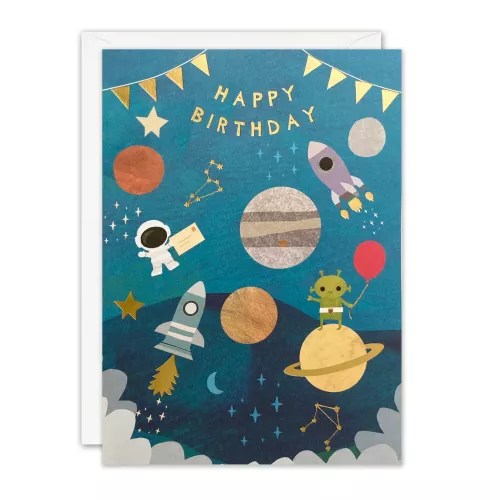 Outer Space Acorns Card