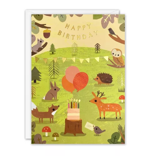 Woodland Acorns Card