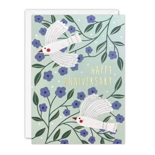 Anniversary Birds Sunbeams Card