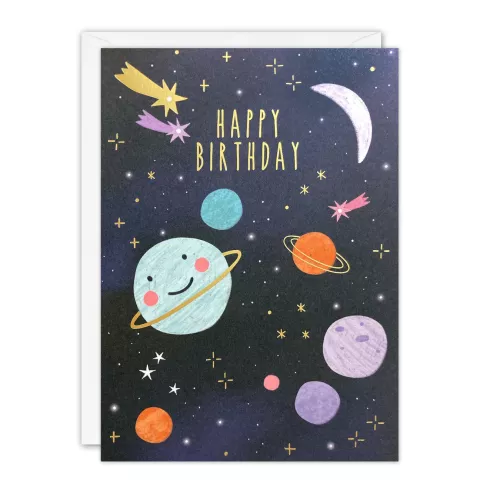 Outer Space Birthday Sunbeams Card