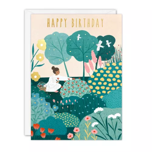 Picking Flowers Birthday Sunbeams Card