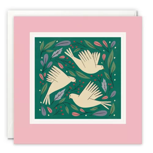 Three Happy Doves Paintworks Card