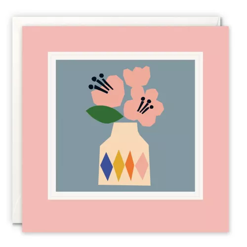 Pink Flowers Paintworks Card