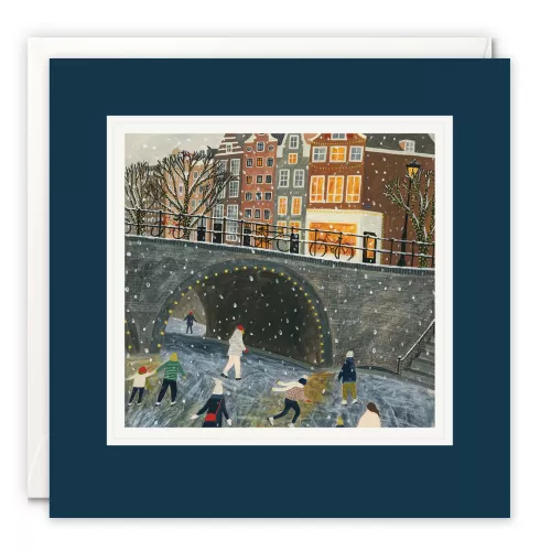 Ice Skating Paintworks Card