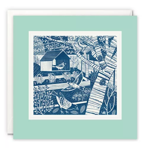 Garden Bird House Paintworks Card