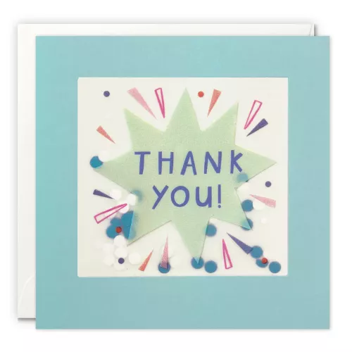 Thank You Burst Paper Shakies Card