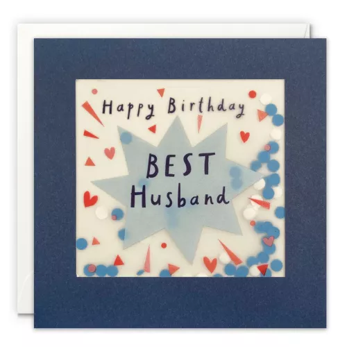 Husband Star Paper Shakies Card