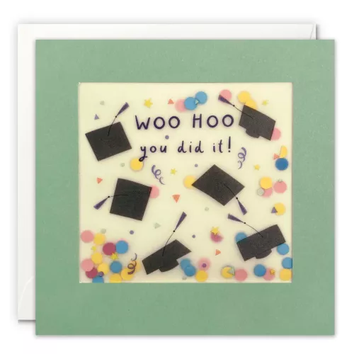 Woo Hoo Graduation Paper Shakies Card