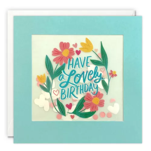 Lovely Birthday Flowers Paper Shakies Card