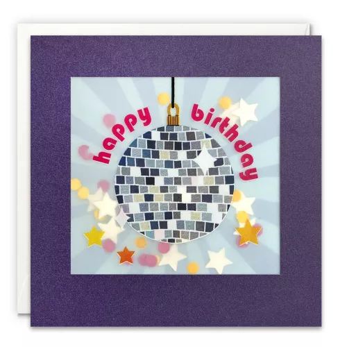 Birthday Disco Paper Shakies Card