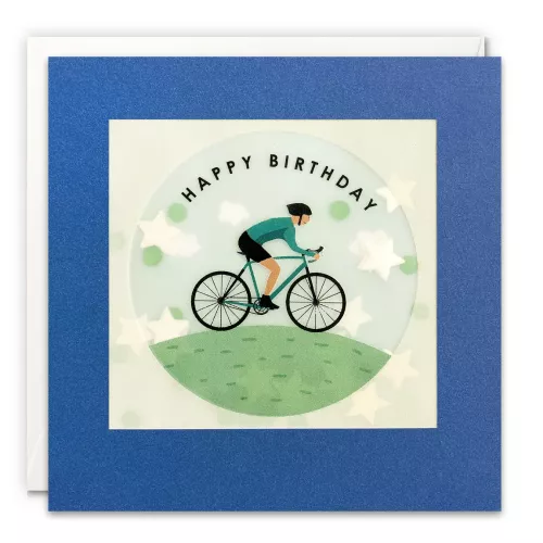 Birthday Cyclist Paper Shakies Card