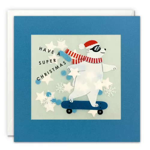 Polar Bear Super Christmas Paper Shakies Card