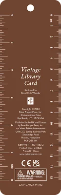 Beaded Bkmk Vintage Library Card