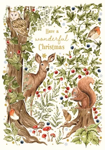 Deer, Christmas Single Card