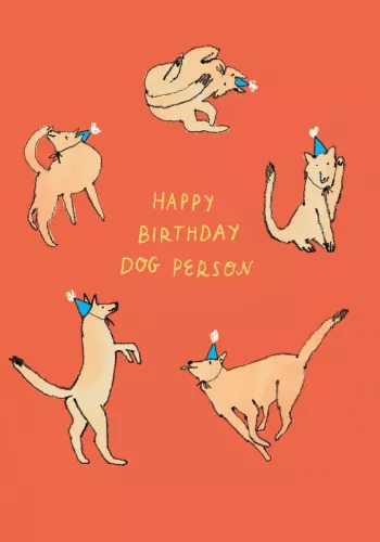 Dogs in Blue Hats Petite Card
