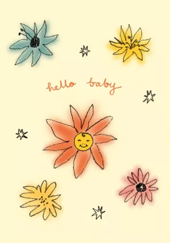Baby Flowers Petite Card