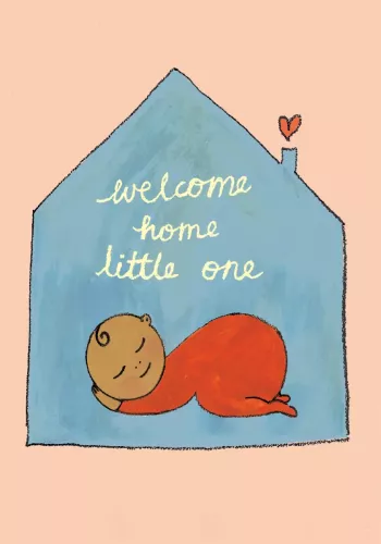 Sleeping Baby Petite Card