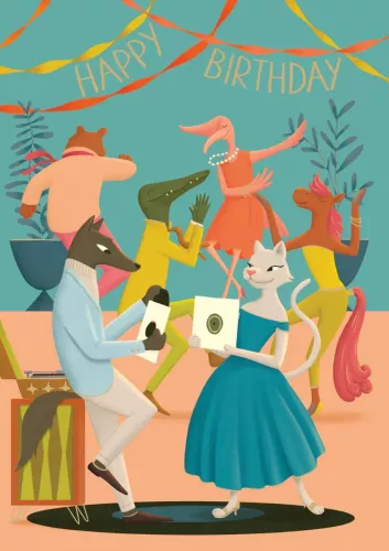 Party Animals Greeting Card