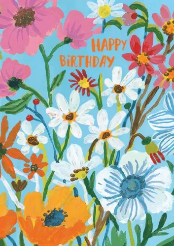 Flower Field Greeting Card