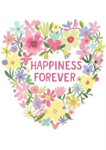 Flower Field Heart Greeting Card