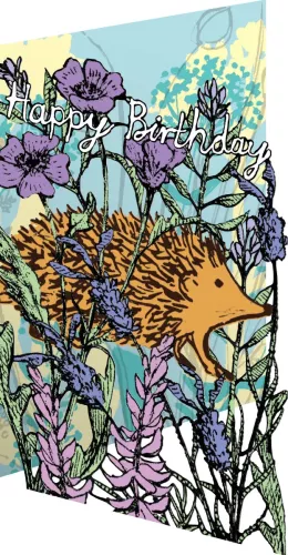 Hedgehog laser Lasercut Card