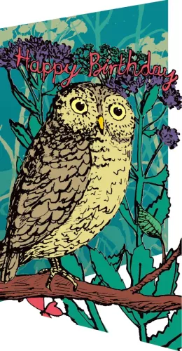 Owl laser Lasercut Card