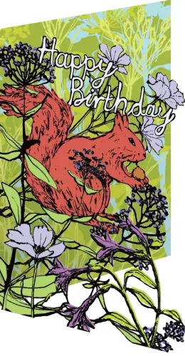 Squirrel laser Lasercut Card