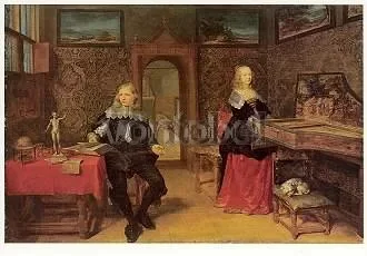 The Young Scholar and His Wife (1640), Postcard