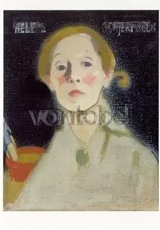 Selfportrait with Black Background (1915), Postcard