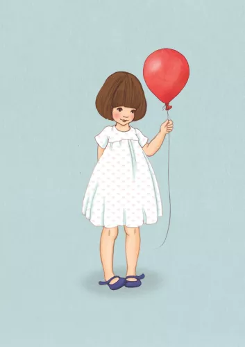 Belle's Balloon, Postcard