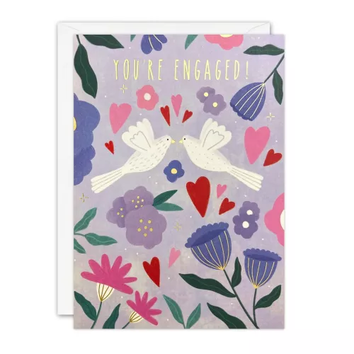 Engagement Birds Sunbeams Card