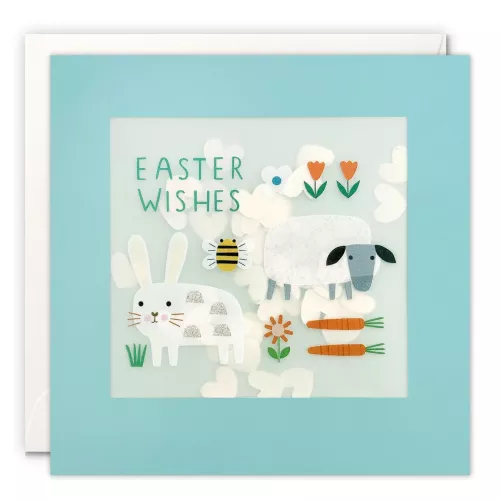 Easter Wishes Paper Shakies Card