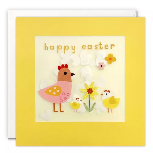 Easter Chickens Paper Shakies Card