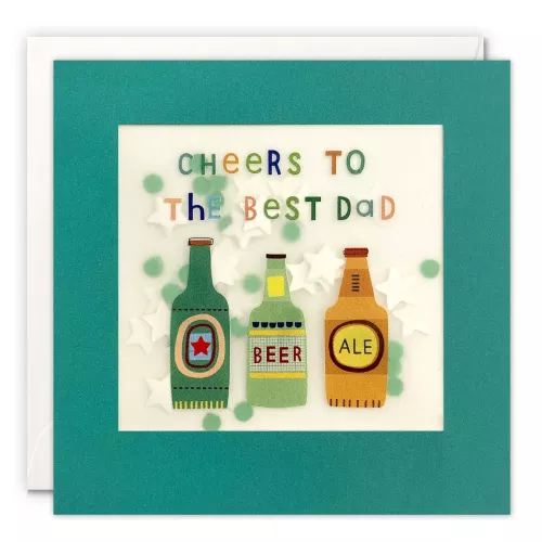 Father’s Day Beer Bottles Paper Shakies Card