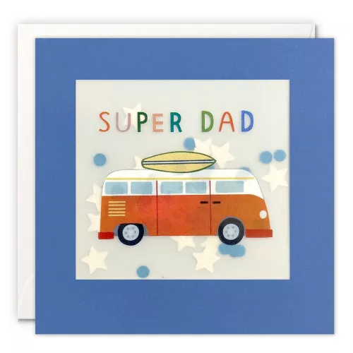 Father’s Day Surfer Van Paper Shakies Card