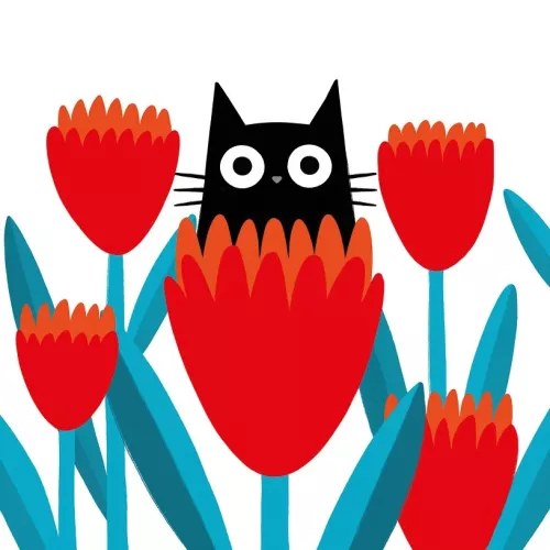 Flower Bed, Greeting Card