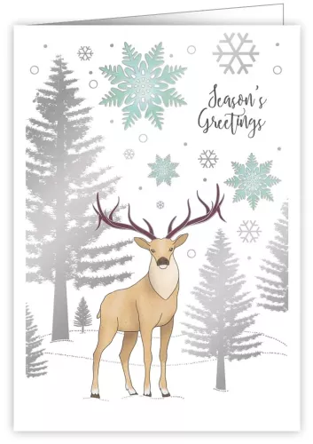 Silver Deer, Greeting Card