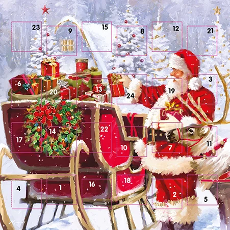 Santa And Presents, Advent Calendar