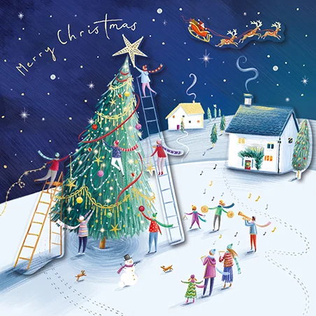 Decorating The Tree, Greeting Card