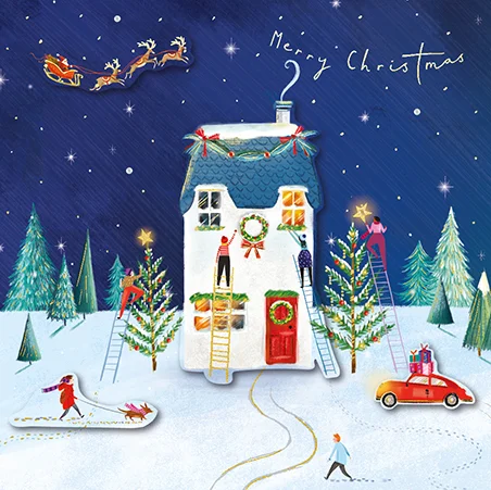 Decorating The House, Greeting Card