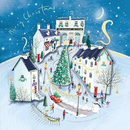 Christmas In The Village, Greeting Card