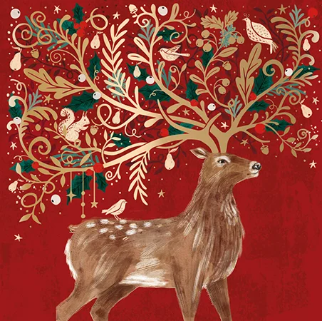 Ornate Stag, Christmas Box Premium
